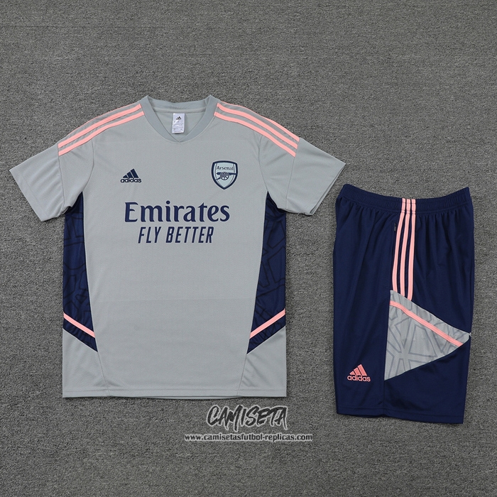 Chandal del Arsenal 2022-2023 Manga Corta Gris - Pantalon Corto